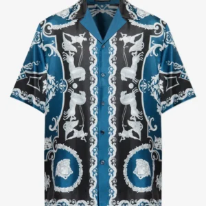 Versace printed silk twill regular shirt (2) Versace silk twill regular shirt