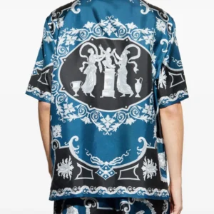 Versace printed silk twill regular shirt (5) Versace silk twill regular shirt