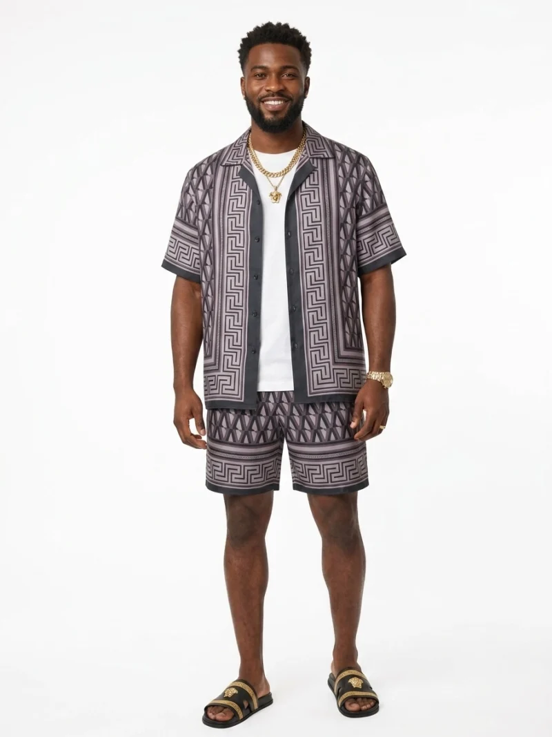 Versace V-Greca Grey Shirt