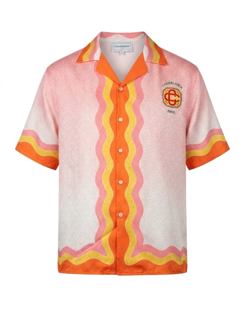 CASABLANCA Rainbow Monogram silk