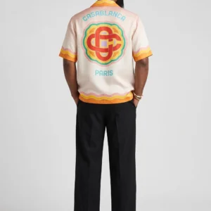 CASABLANCA Rainbow Monogram silk